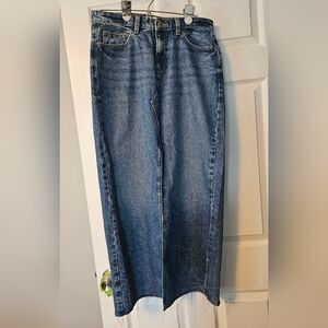 Zara blue Denim Maxi Skirt